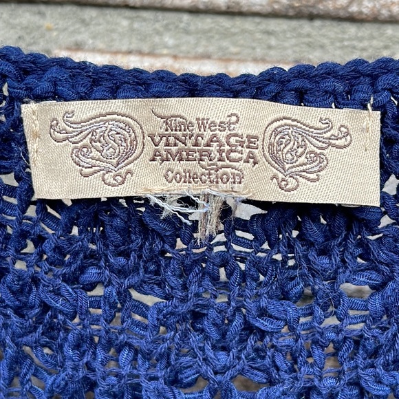 EUC Nine West Vintage Collection open weave 3/4 sleeve sweater size S - Picture 2 of 3